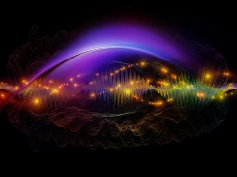 Digital Light Wave Stock Illustration