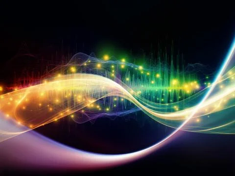 Digital Light Wave Stock Illustration
