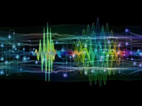 Digital Light Wave Stock Illustration