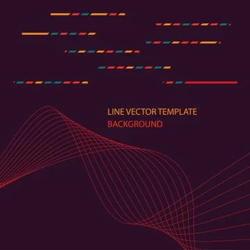 Digital line abstract colored Background with Waves Stock Illustration