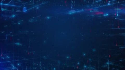 Digital Line Blue Background Stock Footage 163871512