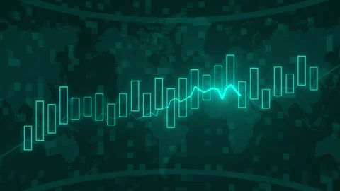 Digital Line Chart with Data Trends. Video stock 293082559