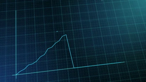 Digital line chart with growing business concept. Stock Footage 266985372