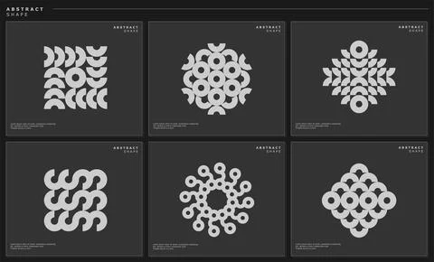 Digital line circle abstract design template. Modern geometric dots logo vector. Stock Illustration