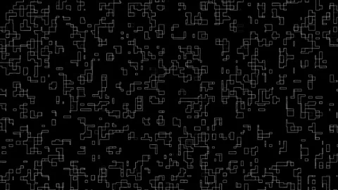 Digital line edge texture overlay, line texture animation with black background Stock Footage 303315875