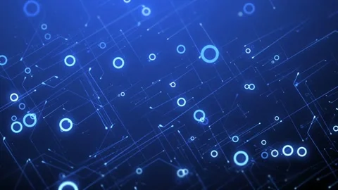 Digital Line Technology Background in blue and white Stock Footage 239019976