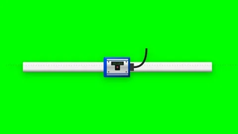 Digital Linear Encoder Scale with Moving Optical Reading Head for Industria.. Видео 346006976
