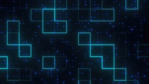 Digital lines and dots Illustrazione stock