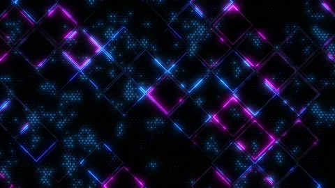 Digital lines and elements pattern with glitch effect on computer screen Stock Footage 209562060