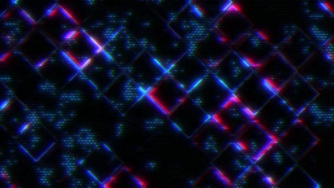 Digital lines and elements pattern with glitch effect on computer screen Stock Footage 209562491