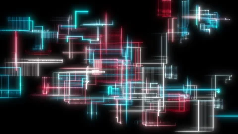 Digital Lines And Grids Stock Footage 259623223