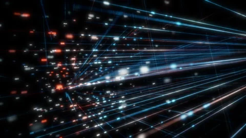 Digital Lines And Numbers Stock Footage 252584403