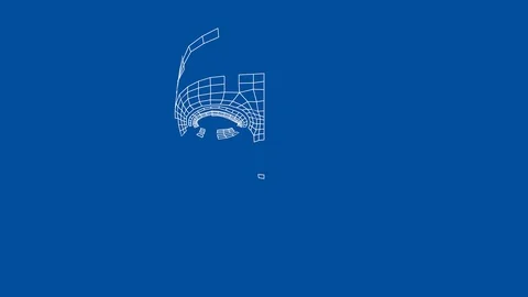 Digital lines create face shape, digital concept Stock Footage 98968846