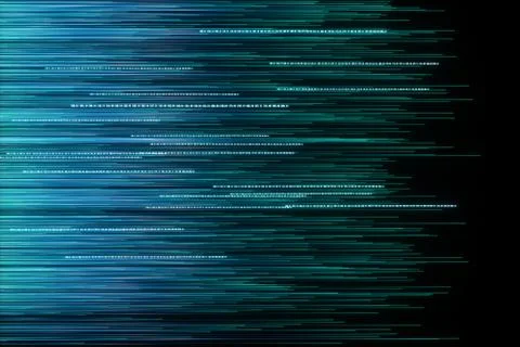 Digital lines made of numbers, globe big data background, 3d rendering Illustrazione stock