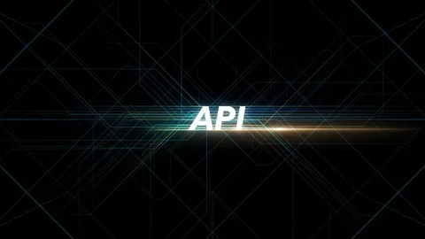 Digital Lines Tech Word - API Stock Footage 98324253
