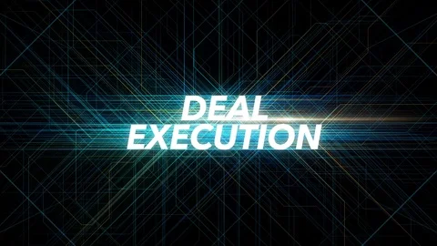 Digital Lines Tech Word - DEAL EXECUTION Stock Footage 98325347