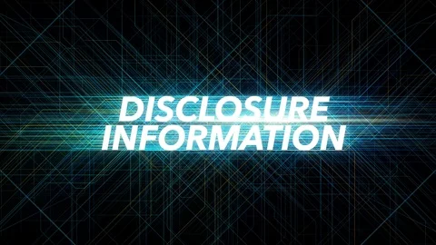 Digital Lines Tech Word - DISCLOSURE INFORMATION Stock Footage 98325409
