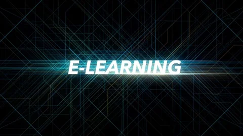 Digital Lines Tech Word - E-LEARNING Stock-Footage 98325477