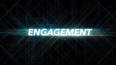Digital Lines Tech Word - ENGAGEMENT Stock Footage 98325561