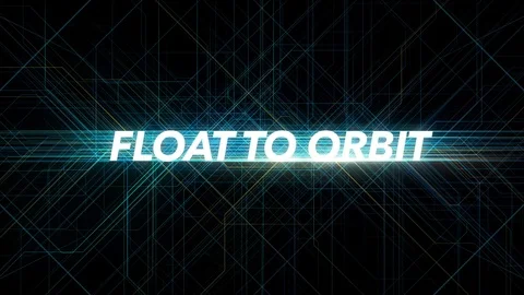 Digital Lines Tech Word - FLOAT TO ORBIT Stock Footage 98325777