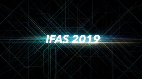 Digital Lines Tech Word - IFAS 2019 Stock Footage 98326324