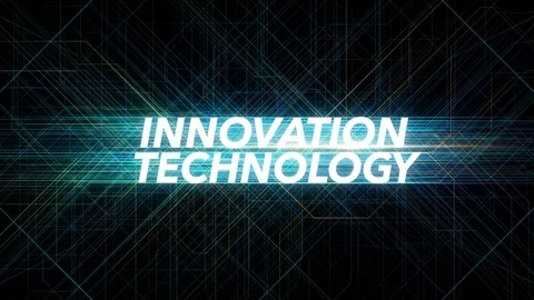 Digital Lines Tech Word - INNOVATION TECHNOLOGY Vídeo Stock 98326536