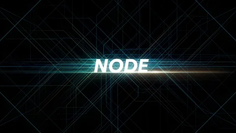 Digital Lines Tech Word - NODE 스톡 동영상 98327179