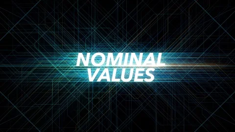 Digital Lines Tech Word - NOMINAL VALUES Stock Footage 98327159