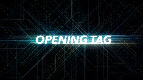 Digital Lines Tech Word - OPENING TAG Stock Footage 98327247