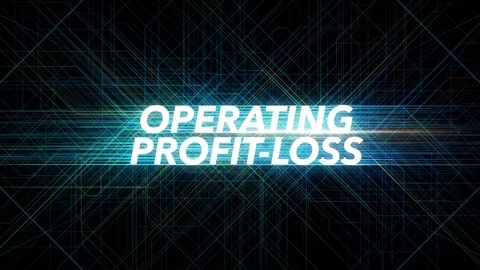 Digital Lines Tech Word - OPERATING PROFIT-LOSS Stock Footage 98327252