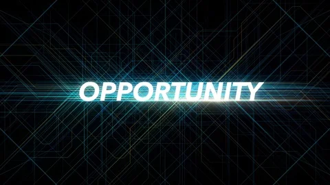 Digital Lines Tech Word - OPPORTUNITY Stock Footage 98327267