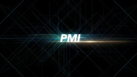 Digital Lines Tech Word - PMI Stock Footage 98327375