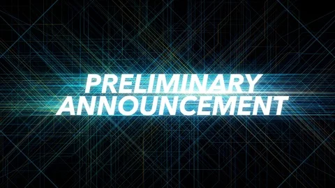 Digital Lines Tech Word - PRELIMINARY ANNOUNCEMENT Stock Footage 98327421