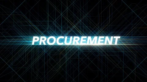 Digital Lines Tech Word - PROCUREMENT Stock Footage 98327448