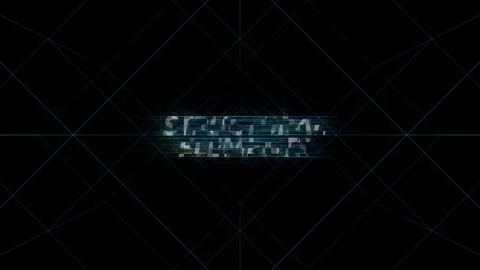 Digital Lines Tech Word - STRUCTURAL ELEMENTS Stock Footage 98328229