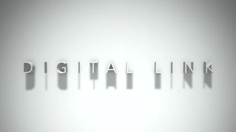 Digital link 3D title animation white text on a white background Stock Footage 299373091