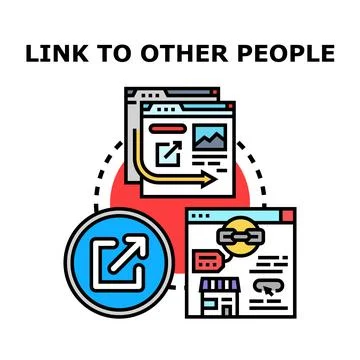 Digital link sharing concept for online networking Stock Illustration