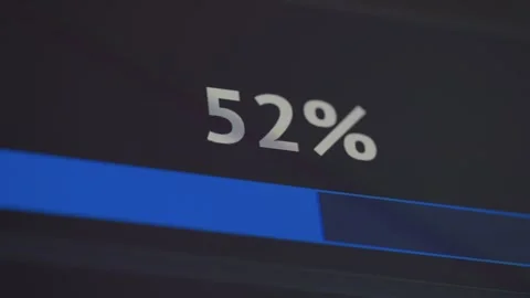 Digital Loading Bar From 0 To 100 Percent Stock-Footage 336722861
