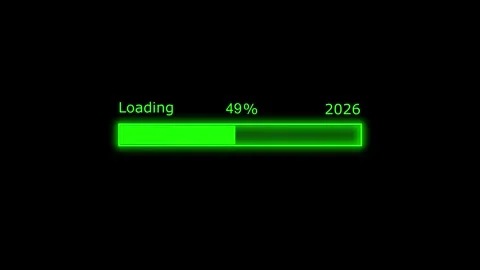 Digital Loading Bar 2026 Animated, Minim... | Stock Video | Pond5