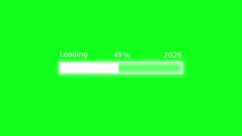 Digital Loading Bar 2026 Animated, Minim... | Stock Video | Pond5