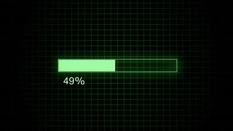 Digital Loading Bar Animated on Grid Background, Flat Animated Loading Bar .. Stock Footage 310207979