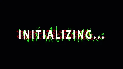 Digital Loading Bar Animation with Corrupted Glitch Effect during System In.. Stock Footage 344290919