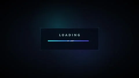 Digital loading bar animation with glowing progress indicator for tech ui a.. Stock Footage 337560083