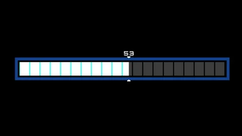Digital loading bar displaying 67 percent progress Stock Footage 336987560