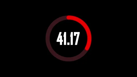 A digital loading bar in red color showing the progress percentage on black.. Stock Footage 336803725