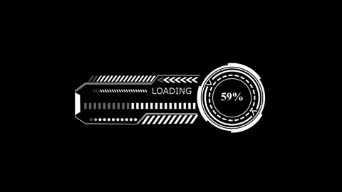 Digital loading bar with a sleek, futuristic design and an animated percent.. Stock Footage 339513223
