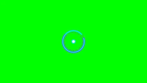 Digital loading circle animation isolated on a bright green background screen Stock Footage 341839475