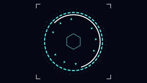 Digital loading data progress HUD interface animation Stock-Footage 345464803