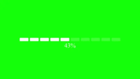 Digital Loading Progress Bar Animation on Green Screen Chroma Key Backgroun.. Stock Footage 341529080