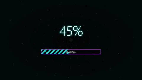 Digital loading progress bar animation with percentage counter Stock-Footage 346157466